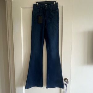 NEE W/TAGS PAIGE Blue Flare Wide Leg Jeans